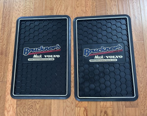 Mack , Volvo Truck Rubber Floor Mats Logo Set of 2 - Picture 2 of 4
