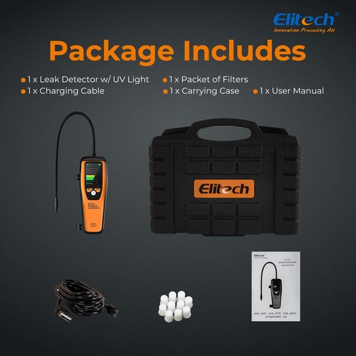 Elitech ILD-200 refrigerante infrarrojo detector de fugas de gas HVAC detector de fugas - Imagen 8 de 8