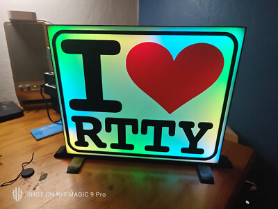 Logo Light Box 3D Printed USB LED HamRadio RTTY