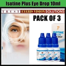 Eye Drops ISOTINE PLUS Official USA Herbals CARE CATARACT Glaucoma 10ml PACK 3