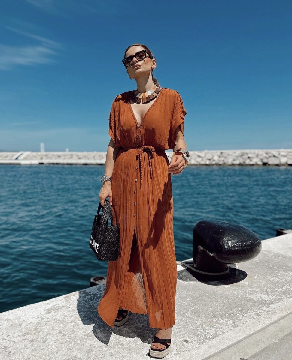 zara brown shirt dress BELTED FLOWY SHIRT DRESS - Brown