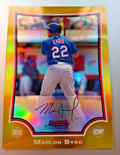 2009 Bowman Chrome Gold Refractor #84 Marlon Byrd 01/50