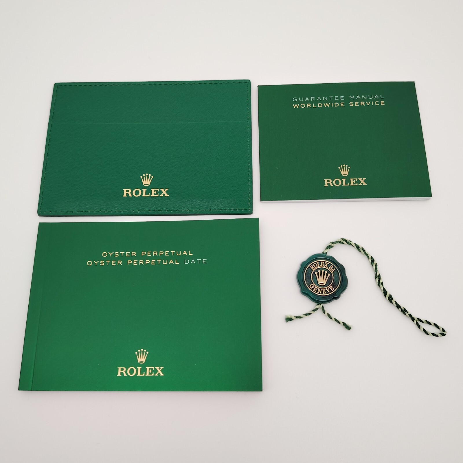 Rolex Oyster Perpetual Date Booklet Cardholder Set with Tag English