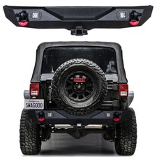 Rear Bumper Textured Black With Led Lights For 2007-2017 Jeep Wrangler Jkjku