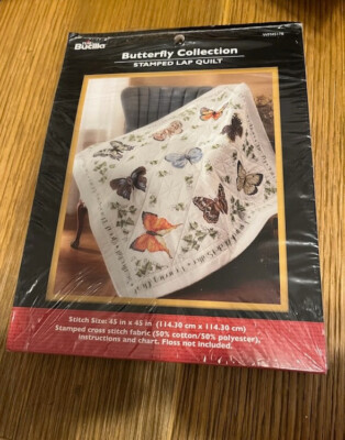 HC-1 Heartfelt Butterfly Medley コレクション Bucilla BUTTERFLY COLLECTION Stamped Cross Stitch 45