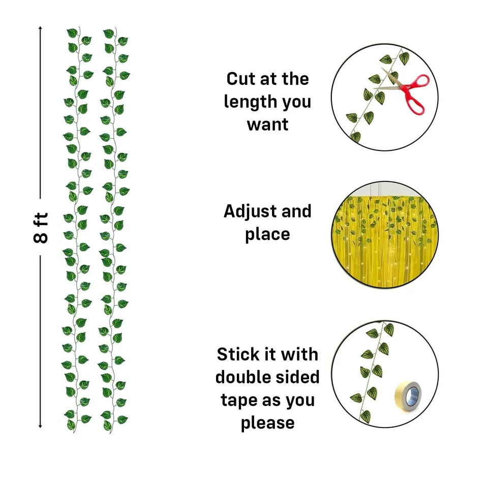 Backdrop for Decoration with Led Light, Hangings | Haldi Decoration Items - Image 3 of 4