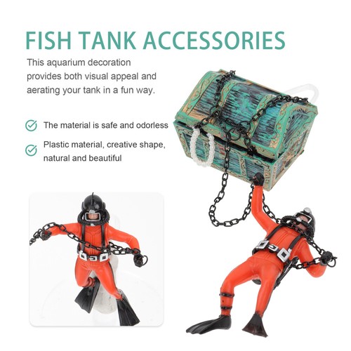 Versunkenen Schatz Belüften Aquarium Decor Fisch Tank Taucher - Bild 8 von 12