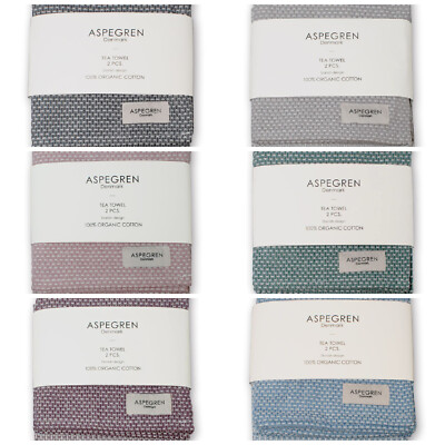 Aspegren 2er-Set Geschirrtuch 50 x 70 cm Waffle Design Küchentuch Küchenhandtuch