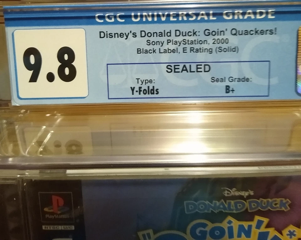 Disney's Donald Duck: Goin' Quackers (Sony PlayStation 1, PS1, 2000) CGC 9.8 B+ - Image 2 of 4