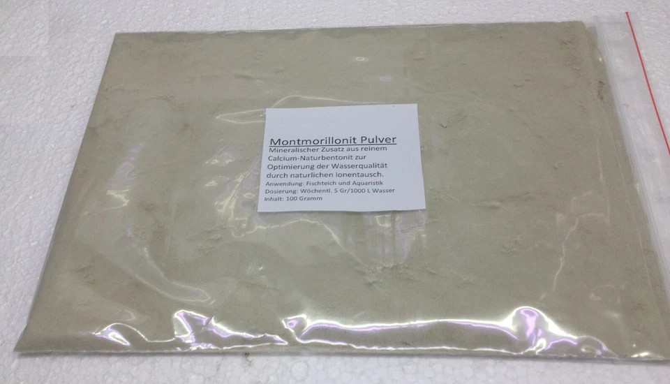 100 Gramm Bentonit Montmorillonit Wasserzusatz f Garnelen Krebse Zierfische Kois - Bild 1 von 1