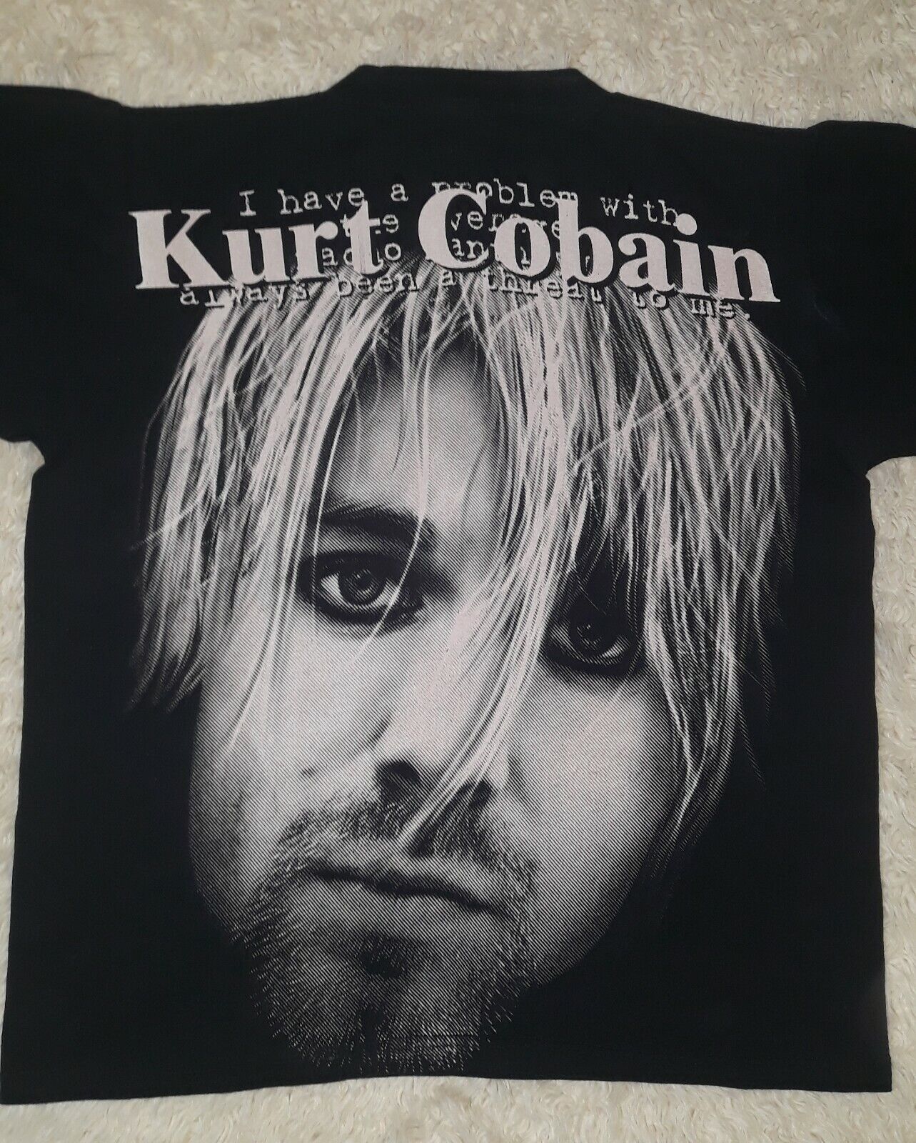 Vintage 90s Kurt Cobain Nirvana Tshirt Tee Top Heavy Metal Size M Double  Sided