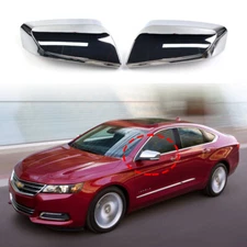 Chrome Top Half Mirror Covers for 2014-2020 Chevrolet Impala LS LT LTZ Premier