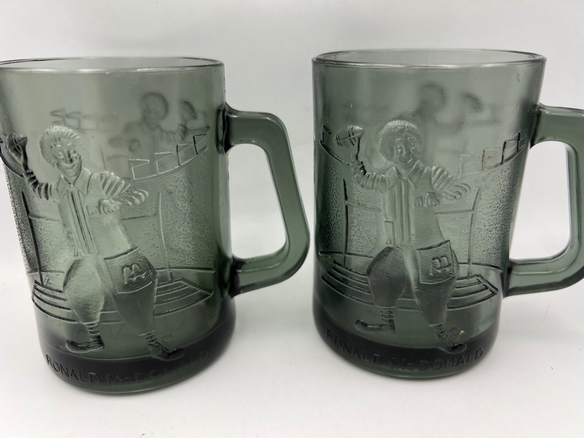 PAIR OF VINTAGE 1970s McDonald's Smokey Glass Mugs Cups Ronald McDonald |  eBay
