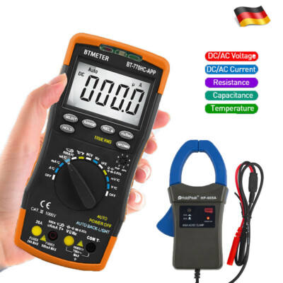 Profi Digital Multimeter 20A mit NCV TrueRMS Auto-Range Kapazität Strommesszange