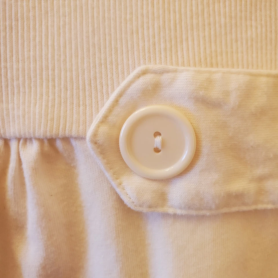 Camiseta Babydoll Y2K Charlotte Russe malha botões marfim manga 3/4 tamanho M - Imagem 4 de 4