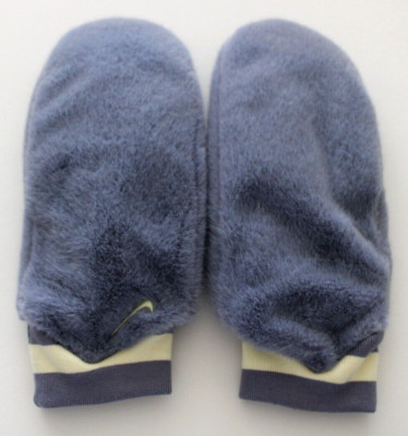 Nike Warm Mittens Faux Fur Womens M/L Ashen Slate/Black/Lime Ice
