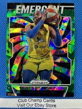 2020 #2 Arike Ogunbowale Panini Prizm WNBA Basketball Emergent Green Ice Insert