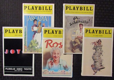 PLAYBILL Magazine LOT of 5 FN-/FN+ Ah Wilderness / Rose / Arcadia / Joyce