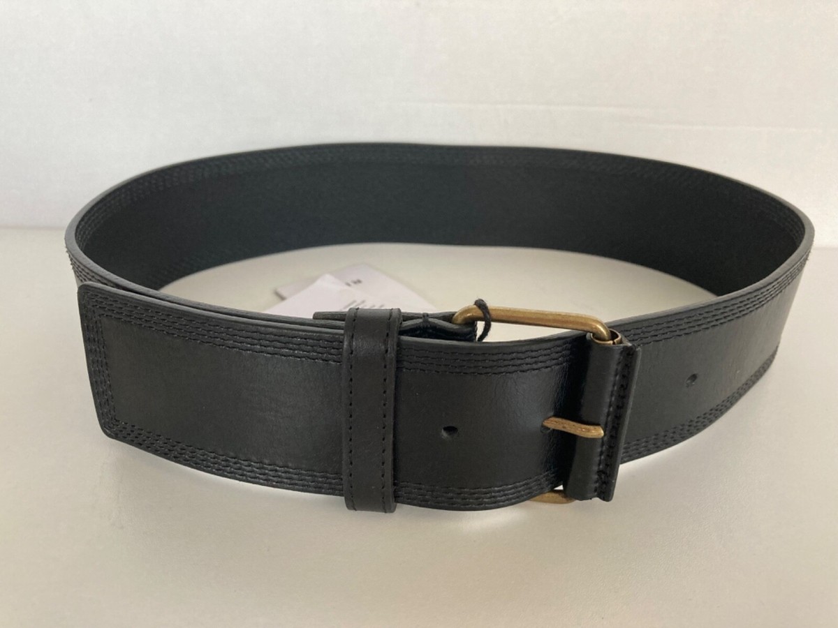 Reiss Lou-Lou Wide Leather Waist Belt Black Size XS - NWT | eBay