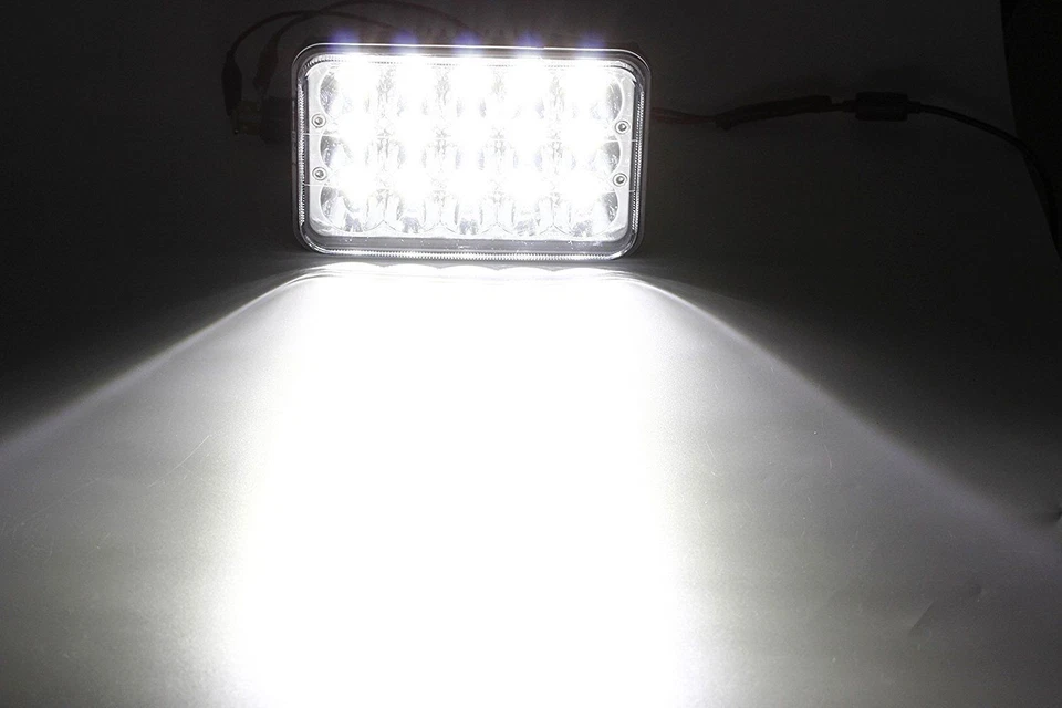 4PC 4x6" LED Headlights Hi/Lo Sealed Beam H6545 For Isuzu NQR NPR NPR-HD FTR FVR - Image 3 of 4