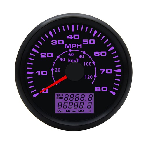 85mm Digital GPS Speedometer Gauge 0-80MPH 0-120Km/h Odometer For Car Boat Truck - Picture 12 of 18