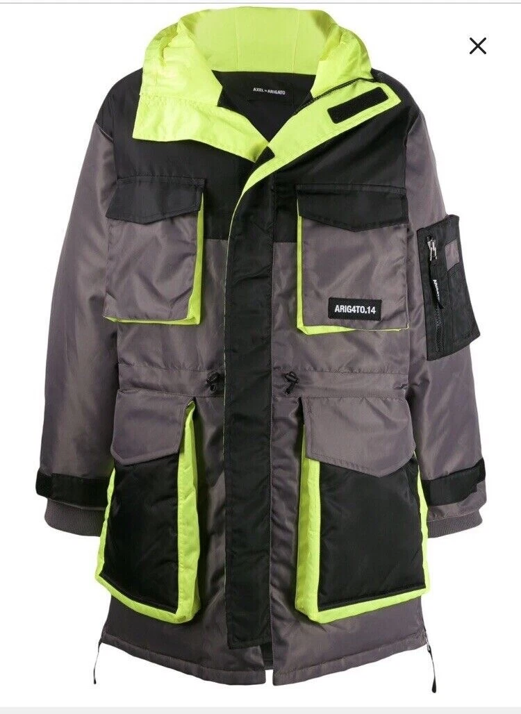 Axel Arigato Jacket Ski Storm Coat Winter Neon Medium Black