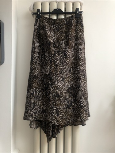 NEW Hobbs Lola Skirt Size 10 Animal Print Lined Back Zip Viscose&Polyester - Picture 5 of 11