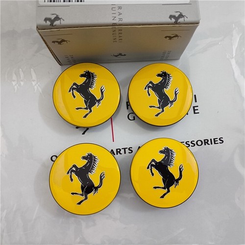Ferrari 488 458 430 F12 GTC4 Yellow Wheel Center Cap Set 340066 - 第 1/2 張圖片
