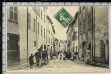 CUERS 1912 ROUTE TOULON RARE CARTE POSTALE ANCIENNE ANIMÉE VAR PHOTO TEISSEIRE
