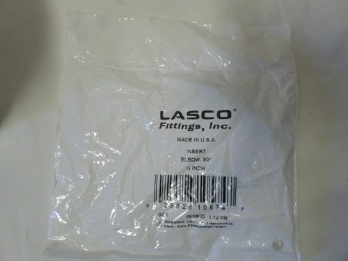 Lasco Fitting 1/2" 90° Elbow Poly Pipe Insert #22520 NEW - Picture 3 of 3