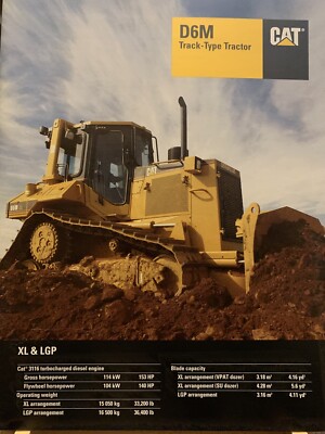 Caterpillar Dealers D6M Track Type Crawler Tractor Sales Brochure Original