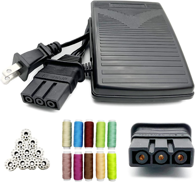 Sewing Machine Foot Pedal and Power Cord for Brother, Sewing
