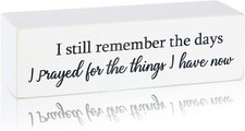 Jetec I Still Remember The Days I Prayed Sign Rustic Wooden Farmhouse White
