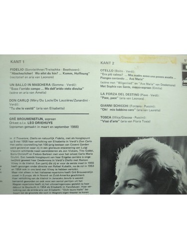 GRÉ BROUWENSTIJN singt Beethoven (Fidelio), Verdi, Puccini LP Emi - Bild 3 von 4