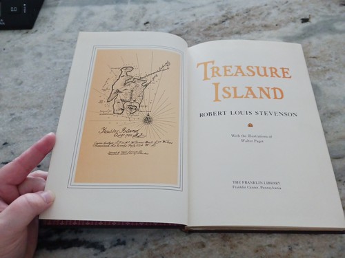 Treasure Island by Robert Louis Stevenson Leatherette Book Franklin Library 1984 - Picture 9 of 15
