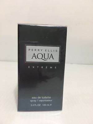 PERRY ELLIS AQUA EXTREME COLOGNE FOE MEN EDT SPRAY 3.4 OZ 100 ML NEW IN BOX 