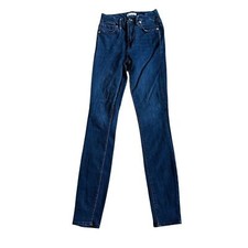 Good American Good Legs Skinny Jeans Dark Wash Classic Stretch Size 00 24 Womens