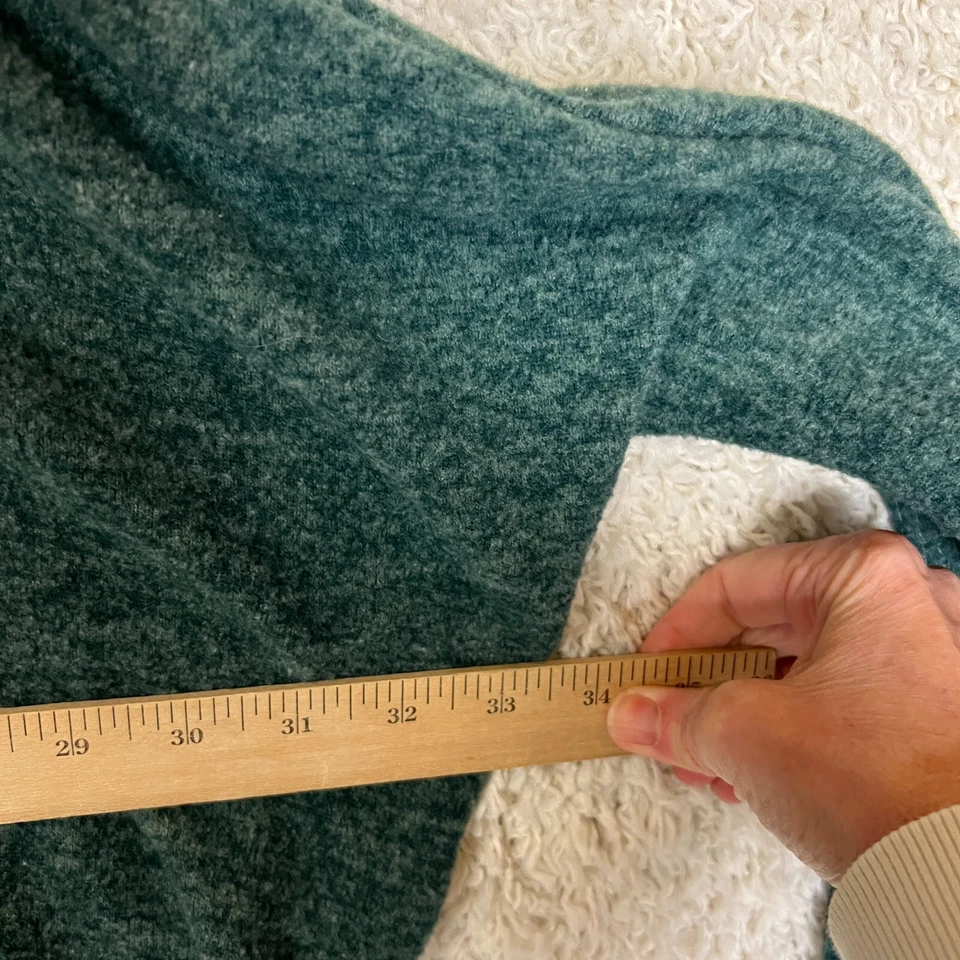 Женский свитер туника Zenana XS зеленый с ложным вырезом большого размера высокий низкий повседневный комфорт - Изображение 4 из 4