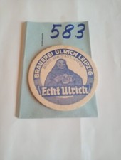 1 Stück Bierdeckel, Brauerei Ulrich Leipzig, DDR ? aus Sammlung Bierfilz Nr. 583