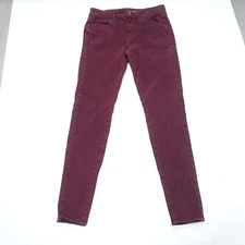 American Eagle Outfitters Jegging Womens 2 Maroon Denim Super Stretch Skinny Leg