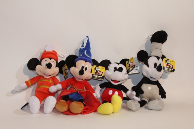DISNEY MICKEY MOUSE 90th Anniversary THROUGH THE YEARS Set of 4 Plush Target | eBay