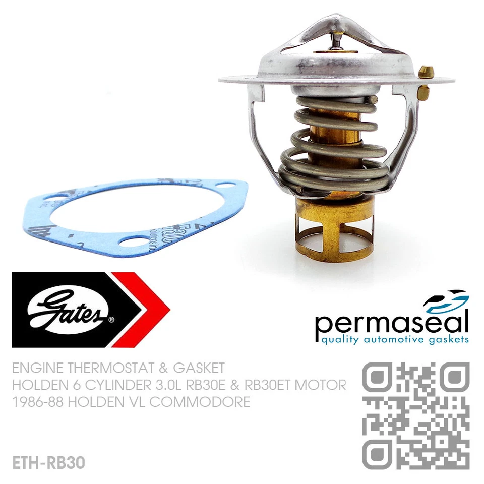 GATES THERMOSTAT & GASKET 6-CYL RB30E & RB30ET TURBO 3.0L [HOLDEN VL COMMODORE] - image 2 of 4