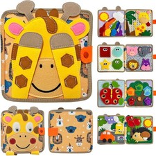 Montessori Busy Book for Toddlers 1-3, Toddler Board Felt Quiet Book...