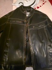 Brand. New Medium Brown Leather Columbia Jacket wirh zippers and pockets