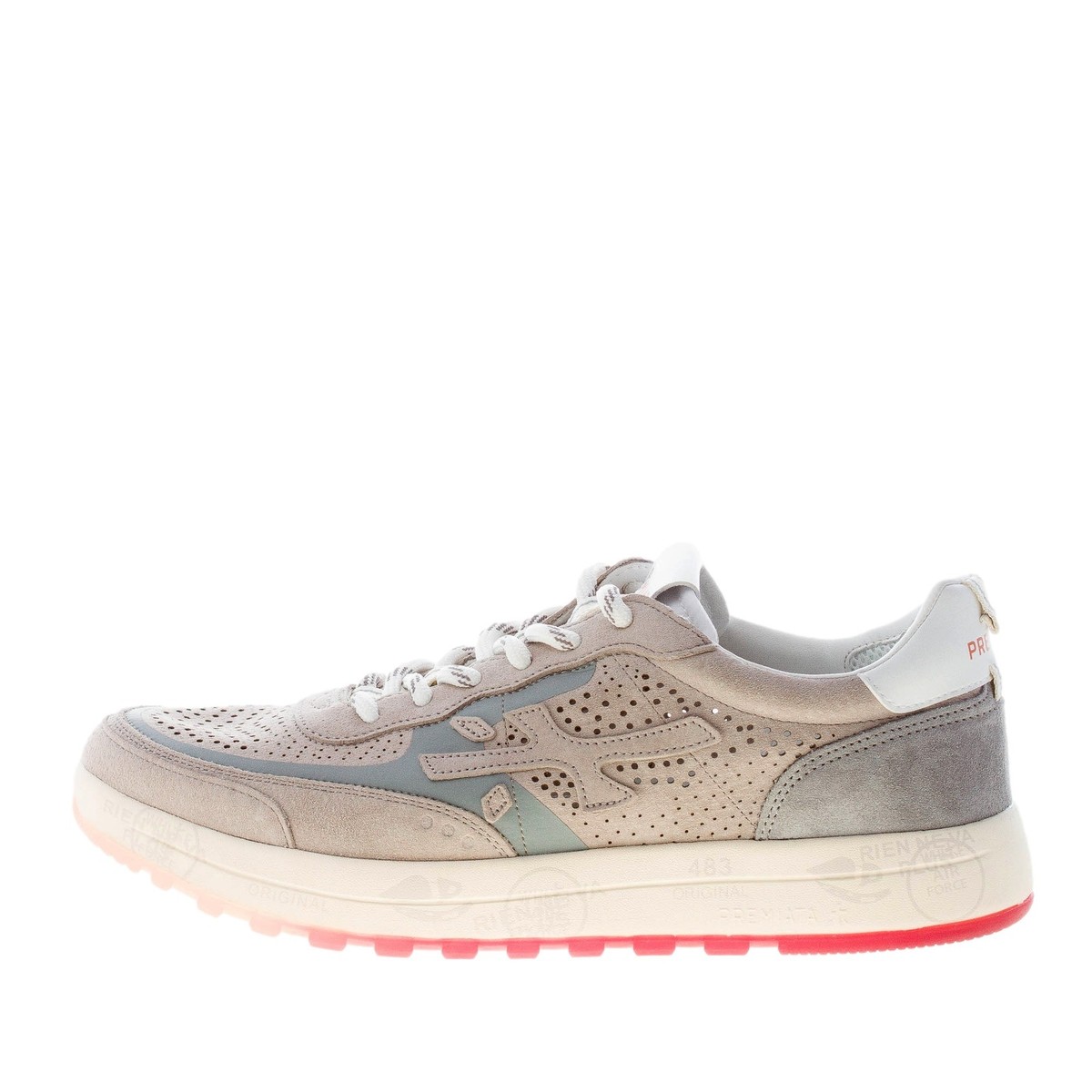 PREMIATA men shoes Nous 7223 sneaker in grey suede with