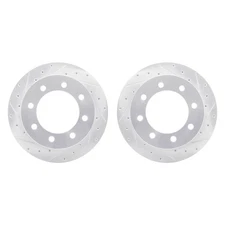 For Ford E-150 07 R1 Concepts WGPN1-54188 Drilled & Slotted Rear Brake Rotor Set