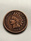 1905 Indian Head Cent Penny Fine Details Solid Circulated Collectible 1c BN1058