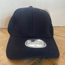 Solid Dark Blue Cap Hat Blue Hat Fitted Adult Size S/M Blue Hat Baseball Cap