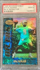 1995 Bowman's Best Blue Refractor Steve McNair #3 PSA 10 Gem Mint Oilers RC