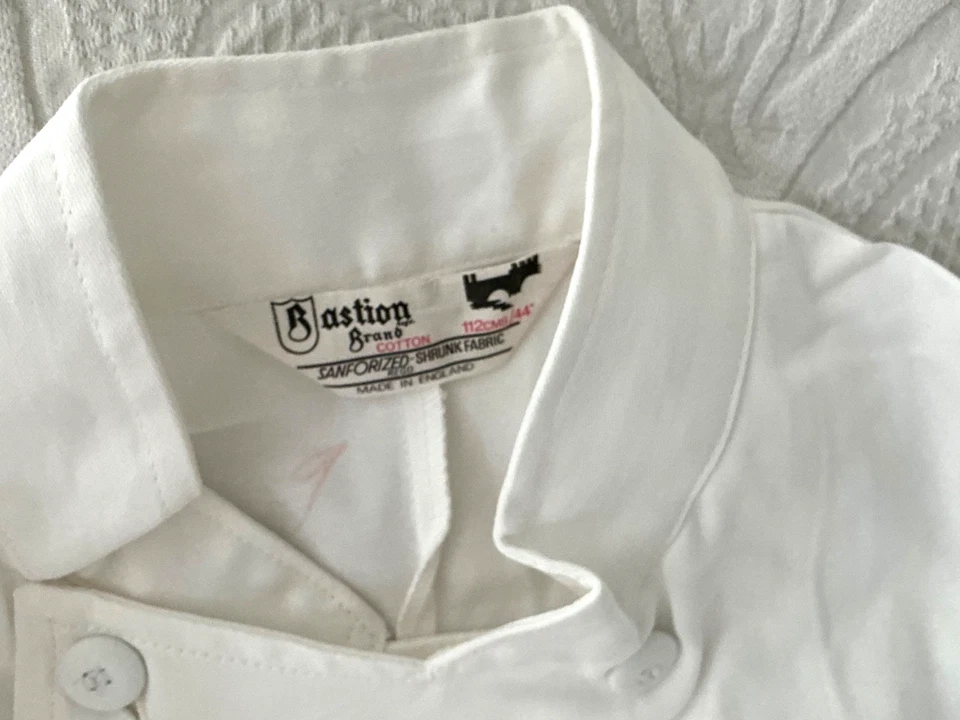 3 X VINTAGE CHEF WORKS WHITE JACKET  CHEST 44”  , NEW UNUSED COTTON - Image 3 of 4